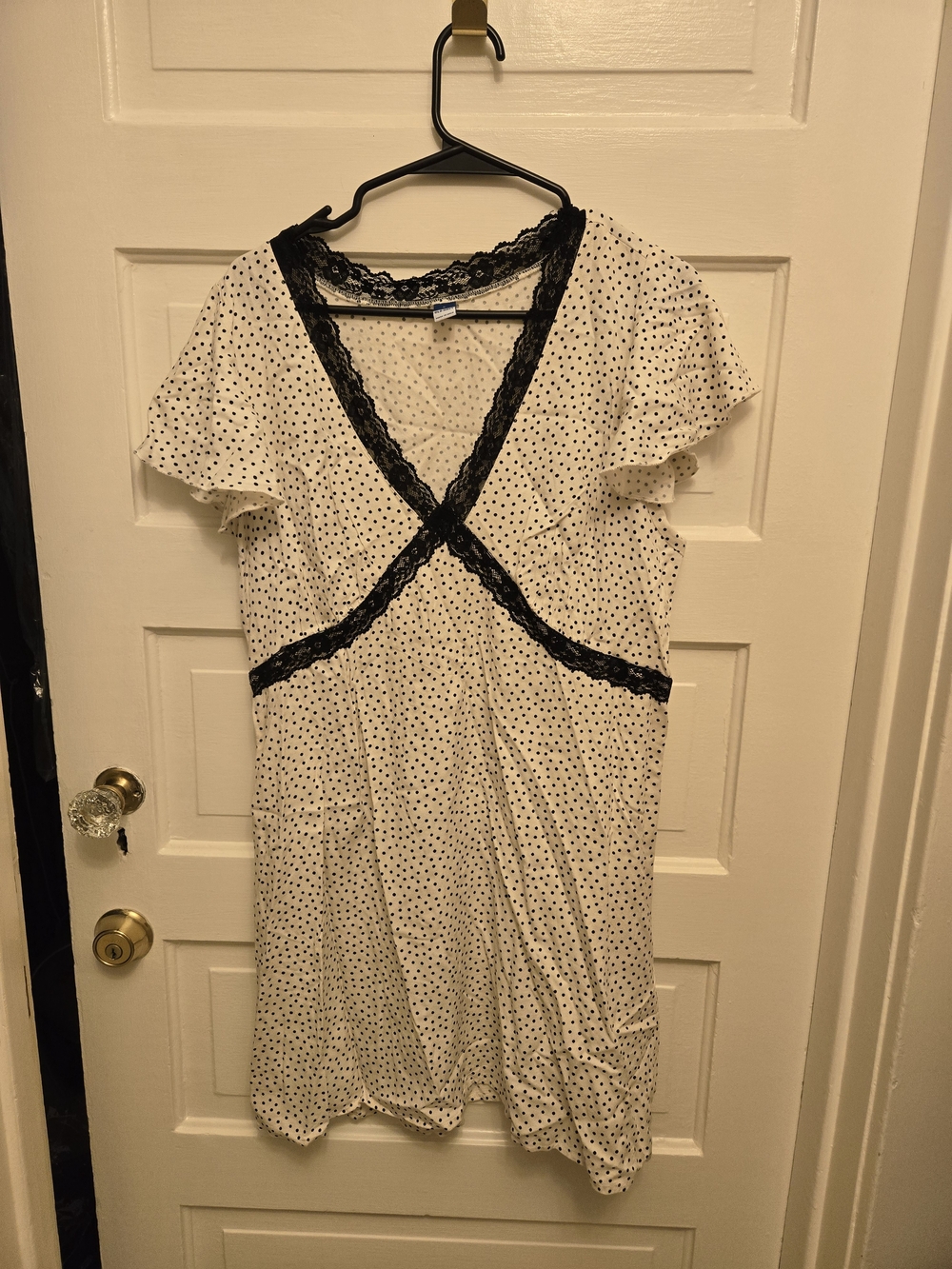 Black And Cream Polka Dot Dress